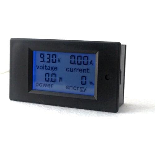 DC Voltmeter Ammeter DC 6.5~100V 0~20A 4 in 1 Digital Voltage Current Power Energy meter Large LCD Screen