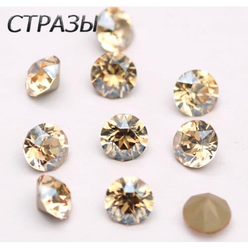 CTPA3bI Rose Water Opal Color K9 Glass Rhinestone Glass Crystal Pointback Rhinestones Glue On Garment Crafts Jewelry Making