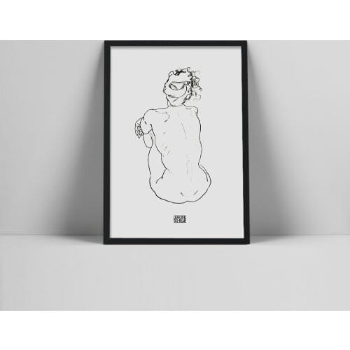 Egon Schiele sketch poster, Drawing poster, Egon Schiele print, Schiele art exhibition, Egon Schiele orges Braque print, Exhibr