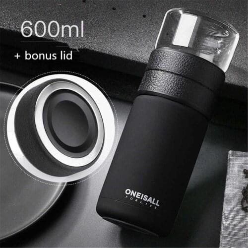 600ML Insulated Water Bottle Scrub Drinking Tea Coffee Cup Vacuum Flasks Vacuum Thermoses Bottle Drinkware Stainless Travel Mug
