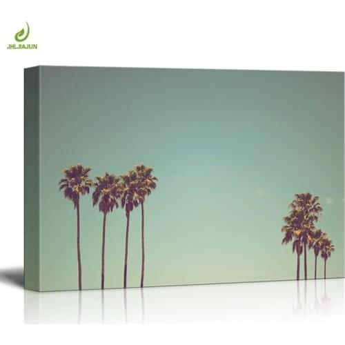 JHLJIAJUN Modular Oil Canvas Painting Coconut Tree Nordic Wall Art Print And Poster Dining Living Room Home Bedroom Decor