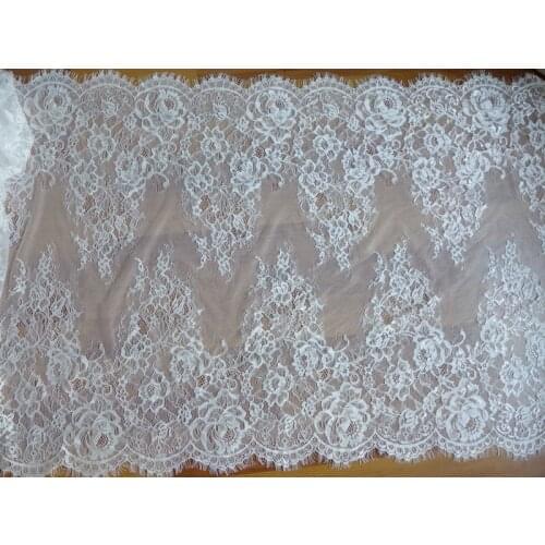 3 Yards/Lot Soft French Eyelash Lace Fabric Trim Embroidery Jacquard DIY Handmade Sewing Craft Lace Accessories