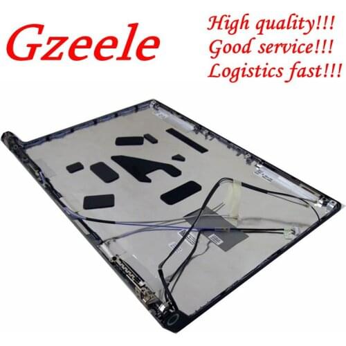 GZEELE new Laptop LCD Lid Top Cover FOR DELL STUDIO 15 1535 1536 1537 15.4" GRAY BLACK LCD COVER with Hinges K361D