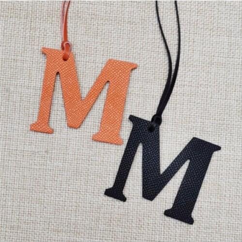 M Letter Ornaments Fashion PU Hanging Accessories For Women Bags Lady Handbag