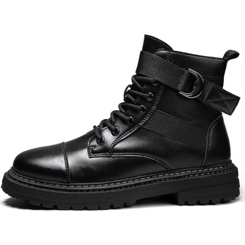 Fashion Winter Men Boots Casual Shoes Male Classic Winter Warm Men Snow Boots High Top Buckle Trend Mens Boots