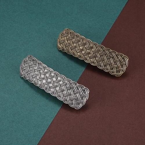 My Shape Vintage Zinc Alloy Hairpins Irish Knot Hair Clips Headdress Silver Color Golden Jewelry Gift For Women Ladies