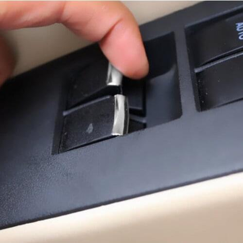 New 7Pcs Chrome Door Window Switch Lift Button Cover Trim For Toyota RAV4 Corolla AYGO Verso AVENSIS YARIS/VITZ Auto Parts