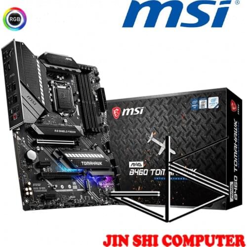 NEW MSI MAG B460 TOMAHAWK Supports 10th Gen Intel® Core™ LGA 1200 socket Supports DDR4 Memory, up to 2933MHz (Max.) Turbo M.2