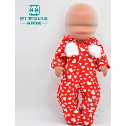 Doll Clothes for 43cm new born doll accessories super soft cartoon baby piece crawling clothes