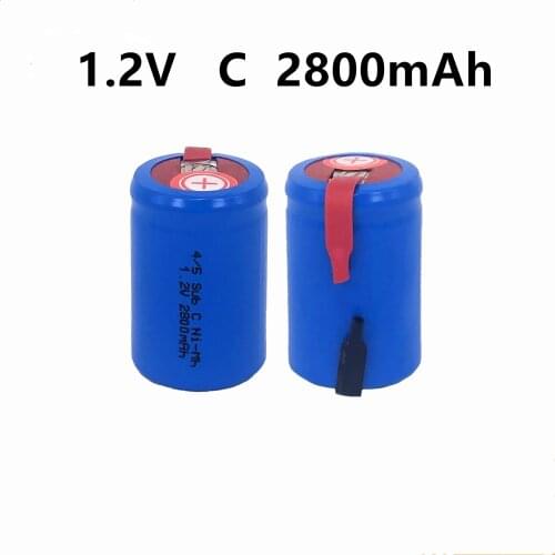 Original 4/5SC SC Sub C li-ion Li-Po Lithium Battery high-discharge 1.2V 2800mAh Rechargeable Ni-MH Batteries With Welding Tabs