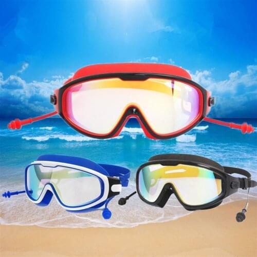Swimming GogglesAnti Fog Waterproof UV Protection Swimming Goggles with Earplugs