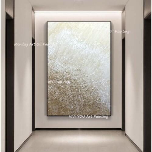 Handpainted canvas painting Home decoration Modern abstract Gold oil painting home decor wall art picture for room decoration