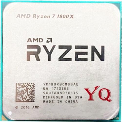 AMD Ryzen 7 1800X R7 1800X 3.6 GHz Eight-Core Sixteen-Thread CPU Processor L3=16M 95W YD180XBCM88AE Socket AM4