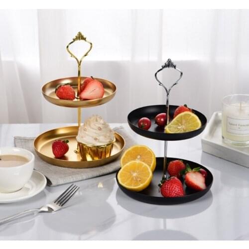 Detachable Cake Stand European Style 2 Tier Pastry Cupcake Fruit Plate Serving
