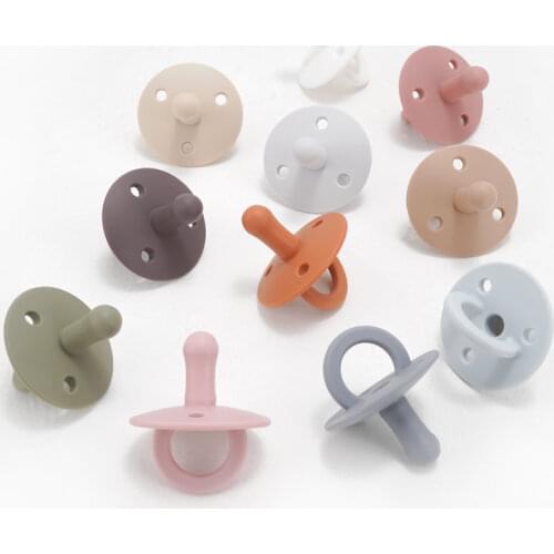 20 Colors Baby Shower Gifts BPA Free Silicone Pacifier For Babies Infant Nipple Newborn Dummy Soother Teat Attachment
