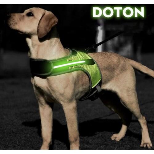 K-shaped Luminous Led Dog Harness Pet Vest Harness Walking Outdoors Reflective Pet Harness For Small Medium Large Dogs Supplies