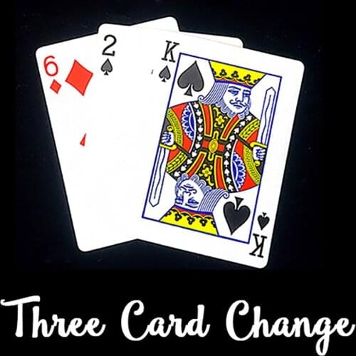 Three Card Change Playing Cards Poker Magic Tricks Three Card Monte Poke Trick Instant Change Card Easy To Play