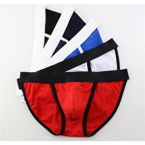 5PCS Briefs Mens Bikini Gay Underwear Sexy Men Bikini Briefs Cuecas Calzoncillos Hombre Slip Cotton Mens Male Panties Briefs