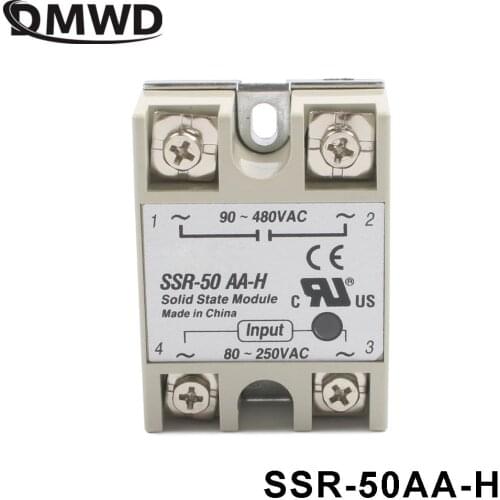 Solid state relay SSR-50AA-H 50A SSR 50AA H AC TO AC relay solid state Resistance Regulator