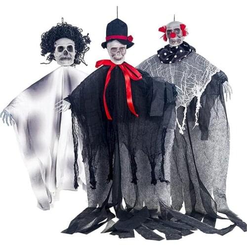 Halloween Skeleton Decoration Skeleton Ghost Pendant Outdoor Courtyard Party Haunted House Hanging Death Skeleton Decoration