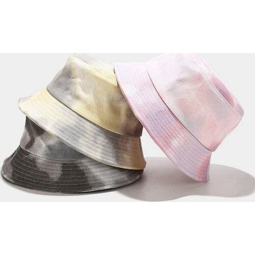 Spring Summer Tie Dye Bucket Hat Fishing Caps Mens Womens 2020 New