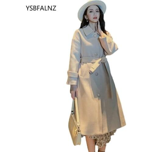 Winter Woolen Coat Women Korean Fashion Clothing Slim Single-breasted Clothes Long Ladies Jackets Ropa De Invierno Mujer 2020