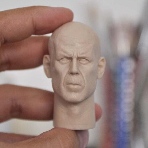 1/6 Unpainted Head Sculpture male Model for 12 inch action figure