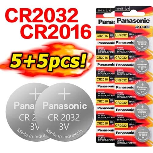 10Pcs High Energy Density 3V Button Coin Cell Li-ion Battery For Watch Computer CR2016 LM2016 BR2016 CR2032 ECR2032 BATTER