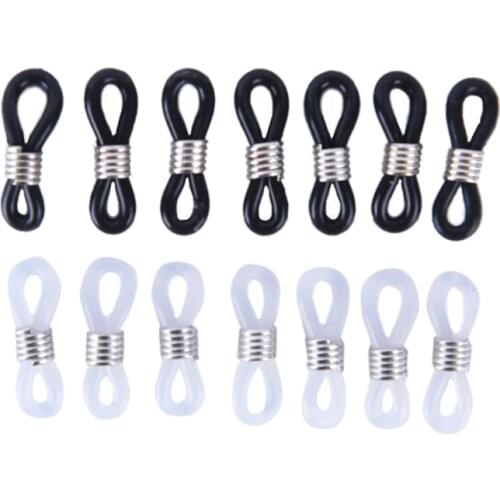 100PCS Plastic Glasses Chain Antiskid Rubber Ring Silicone Glasses Chain Connection Strap Extension Spring DIY Eyeglasses Rope