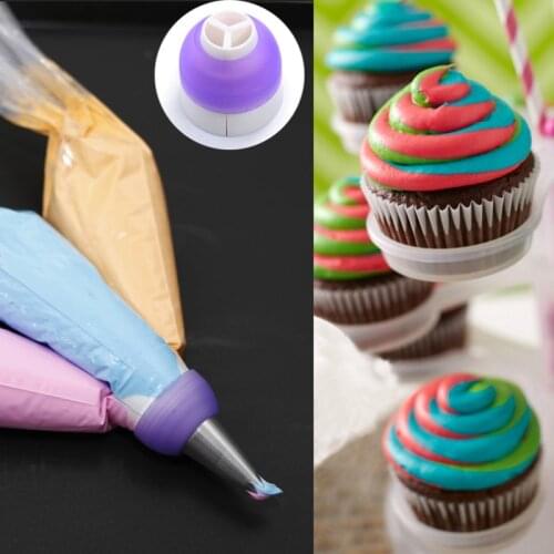 2/3 Color Icing Piping Nozzles Cake Decorating Tools Cream Pastry Tips Nozzles Bag Cupcake Cake Decorating Tools