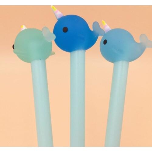 2pcs Kawaii Dolphin animal Gel Pens black gel ink pens for writing Cute stationery office school supplies 0.5mm