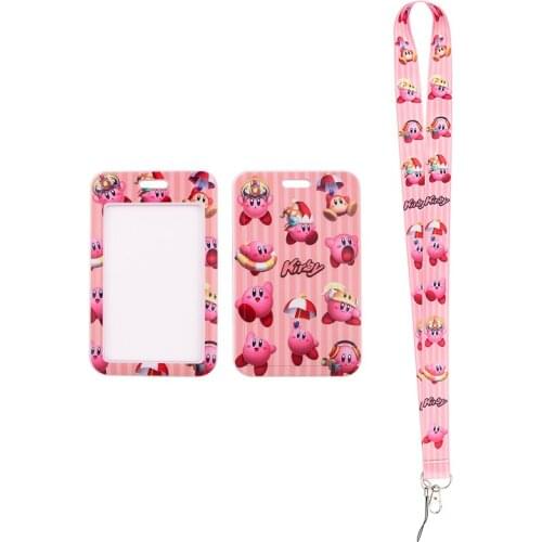 24pcs/lot MD479 DMLSKY Anime Lanyard Keychain keys Badge ID Mobile Phone Rope Kids Gifts Lanyard With Card Holder Cover