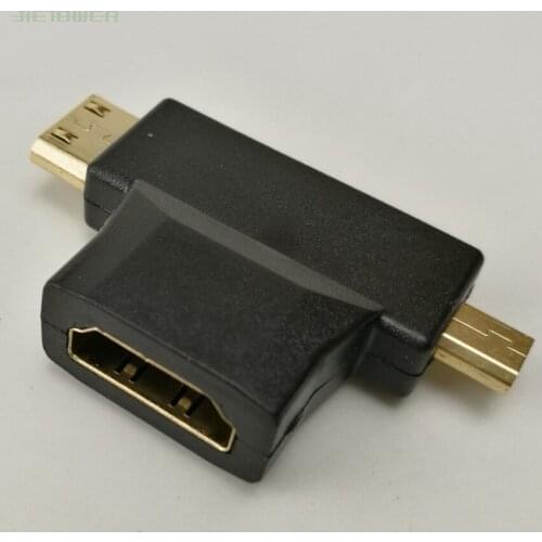 3 In 1 HDMI To Micro/MiniHDMI Female To Male To Female Tablet HD Adapter Converter For Mobile Phone Camera 50pcs/lot