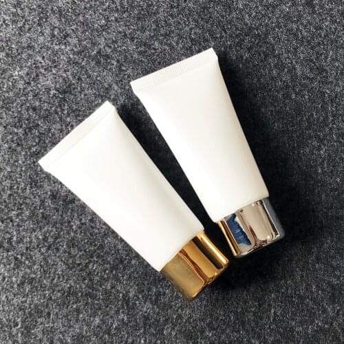 300pcs/lot 40g empty white plastic soft tube for cosmetics packaging,40ml sample container bottles ,cream cosmetic container