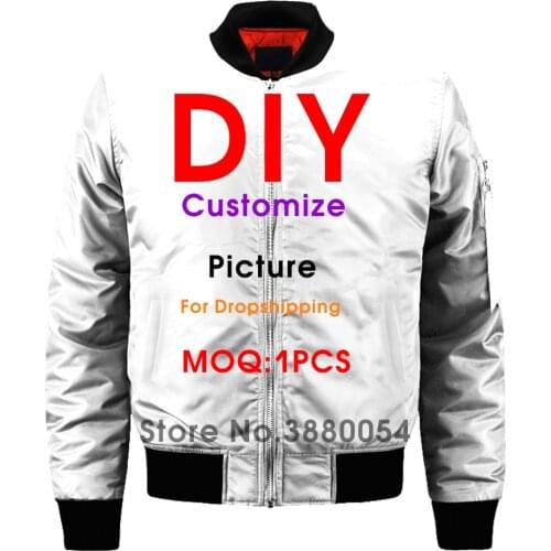 3D Customized Image Mens Winter Jacket Long Clothing Casual Male Zipper Trench Coats Warm Plus Size S-6XL Dropshipping