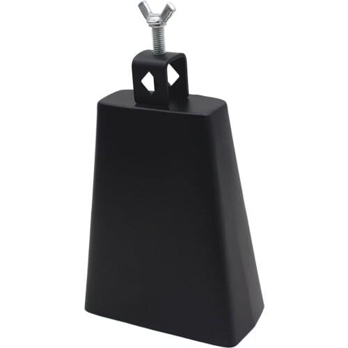 6 Inch Black Metal Cowbell Personalized Brass Cattle Cowbell Percussion Instrument for Beginners / Performance