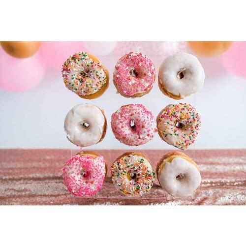YAGELI Acrylic Donut Wall Clear Dessert Table Dessert Buffet Party Decor Doughnut Holder Display Stand Wedding Christening