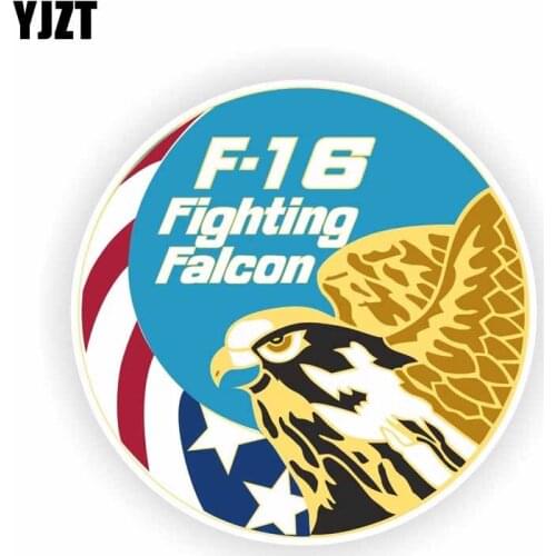YJZT 10.5CM*10.5CM Car Accessories F16 Fighting Falcon PVC Decal Car Sticker Styling 6-2191