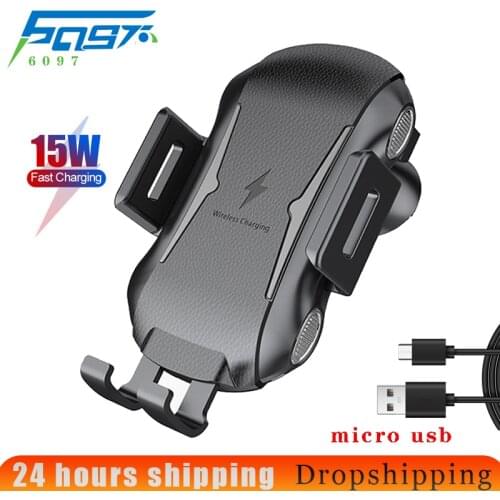 Automatic Car Wireless Charger Holder 15W Qi Fast Charging Stand for iphone Samsung Xiaomi Touch Induction Phone Holder Mount