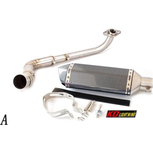 Slip On Motorcycle Exhaust Front Connect Tube And Vent Pipe Stainless Steel Exhaust System For Yamaha NMAX125 155 Until 2019