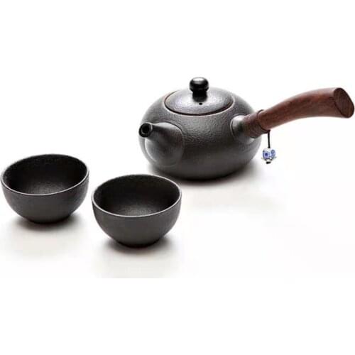 Japanese Style Tea Set Household One Pot And Four Cups Bluebone Fish Teapot Teacup