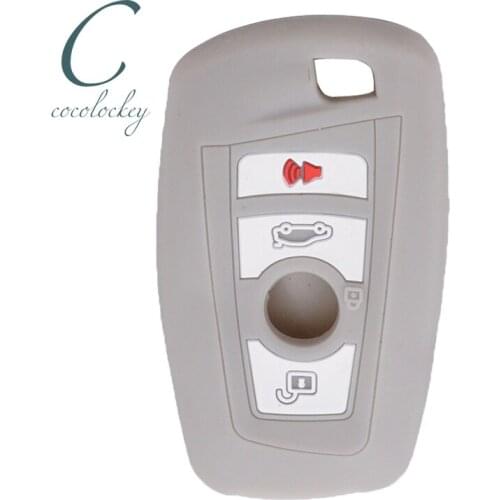 Cocolockey Silicone Car Key Case Cover for BMW 1 2 3 5 7 SERIES E46 E53 F30 F31 F10 F20 F30 GT Remote Key Protector