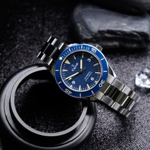 Cronos Sports Diving Automatic Mechanical Mens Watch Super Luminous Calendar Waterproof Business Watch Male NH35 Movement Clock