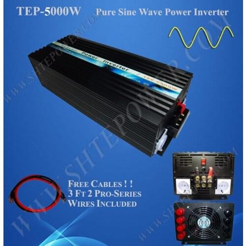 5000w home inverter pure sine wave power invertor 12v/24v to 220v, 230v 5kw