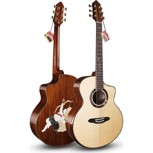 Finlay Tiamo T-J160C,Solid Jumbo Guitar,41" guitar with Solid Spruce Top/ Laminated rosewood Body, guitars china,(Cupids Arrow)