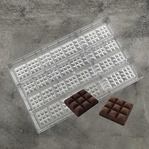 32 Cavity Polycarbonate Chocolate Mold Square Confectionery Dessert Baking Tools 5.6g Candy Decorating Mould Kitchen Bakeware