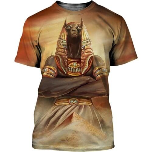 Gothic Style Anubis 3D Print T-Shirt Men Women Summer Casual Clothes Tshirts Boy Girl Harajuku Vintage Tees Streetwear Cool Tops