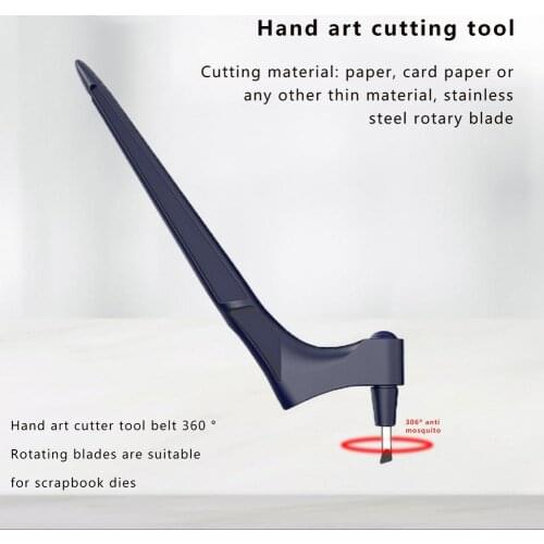 DIY Art Cutting Tool Craft Cutting Kinfe With 360 Stainless Steel Rotating Blade Safety Cutter Paper Knife Accessories