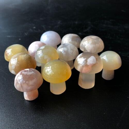 Beautiful cherry agate mushroom natural agate reiki healing