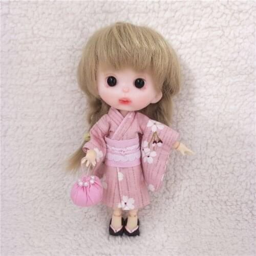 Ob11 doll clothes obitsu11 kimono yukata set 1 / 12 bjd clothes , GSC clay, PICCOD, molly doll accessories bjd clothes for Dolls
